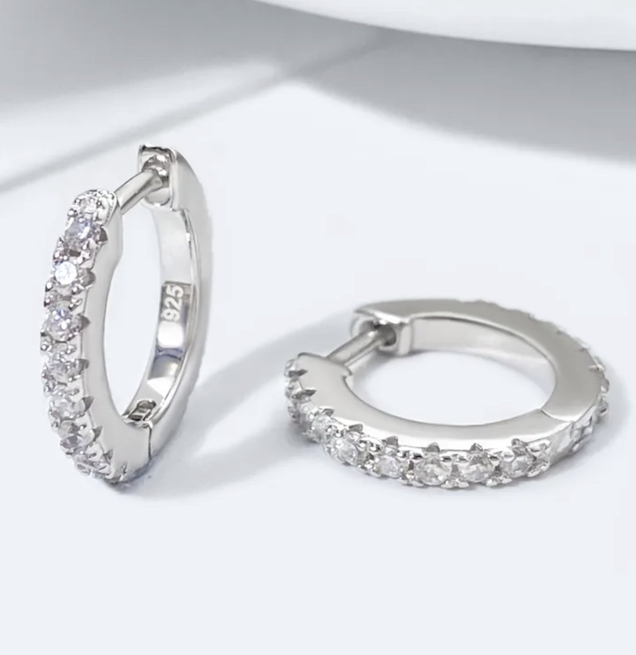 Elegant Zircon Hoop Earrings