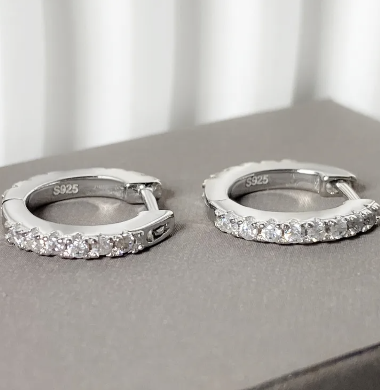 Elegant Zircon Hoop Earrings