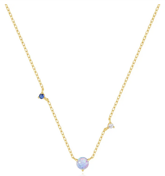 Opal Zircon Necklace