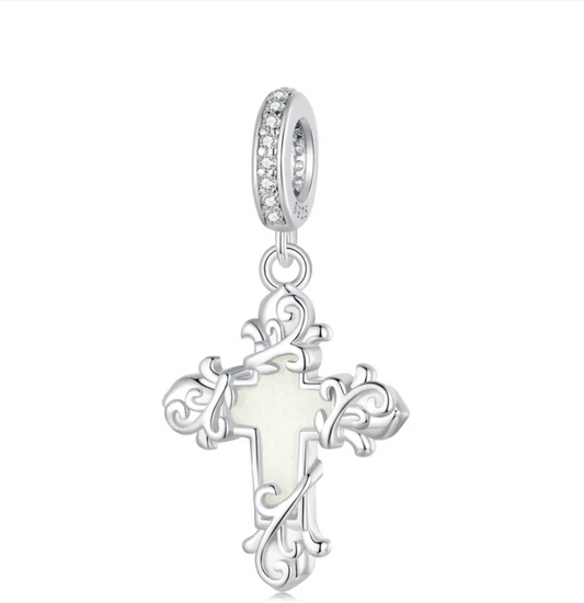 Luminous Sterling Silver Cross Pendant