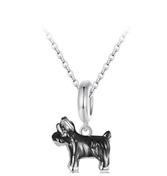 Silver Schnauzer Charm