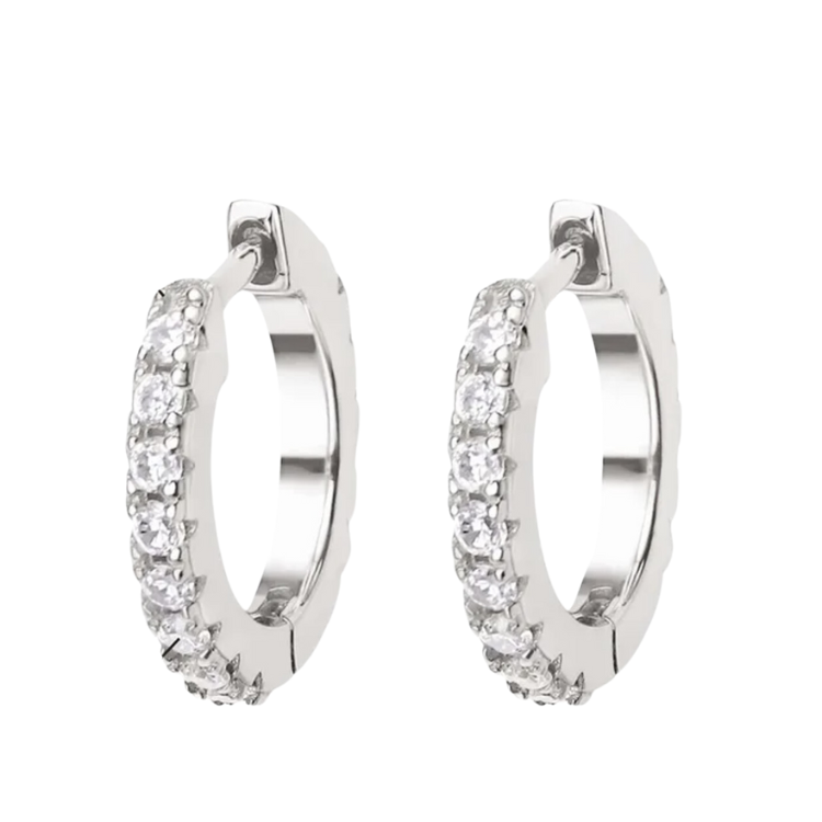 Elegant Zircon Hoop Earrings